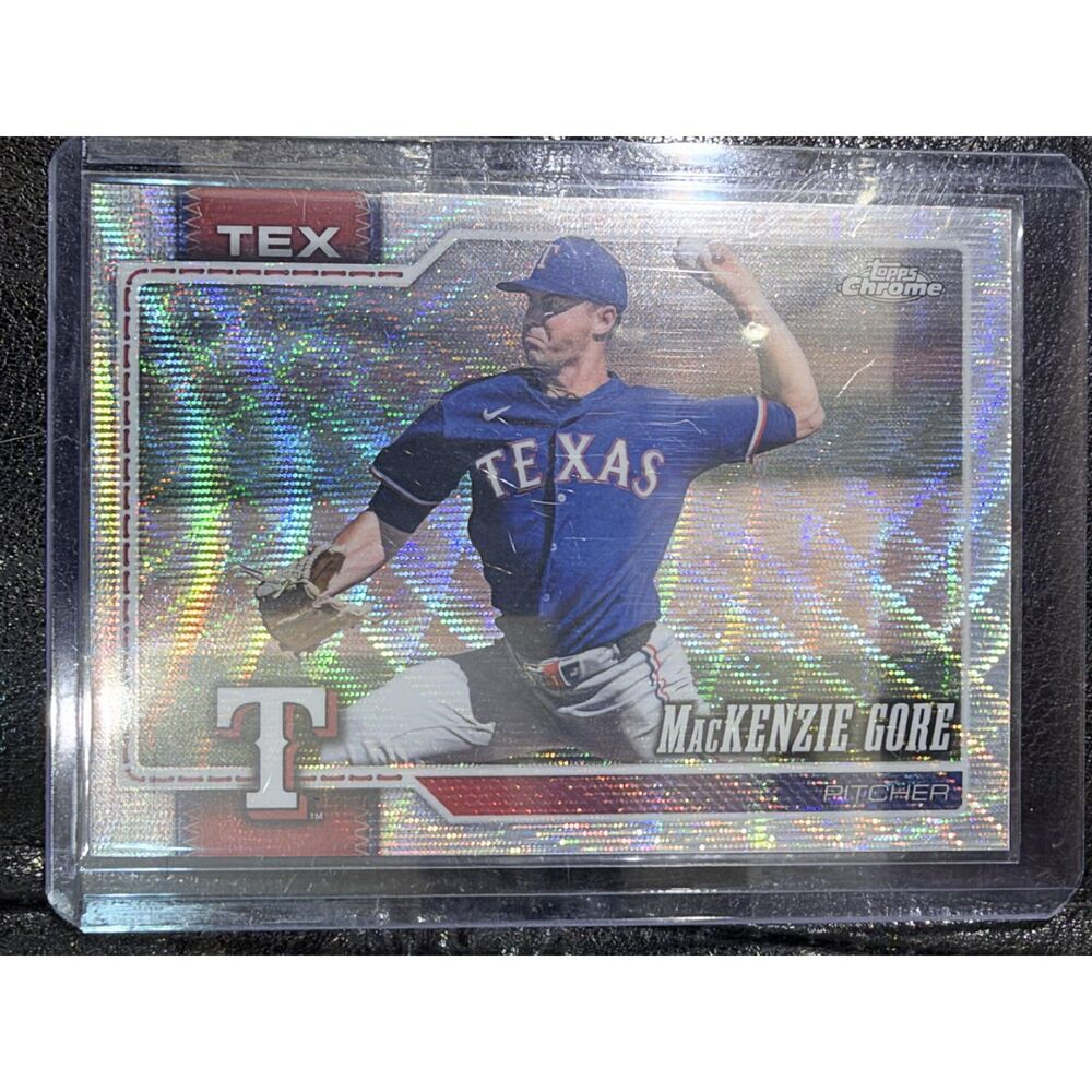 2026 Topps Chrome MacKenzie Gore Wave Refractor #41 Texas Rangers